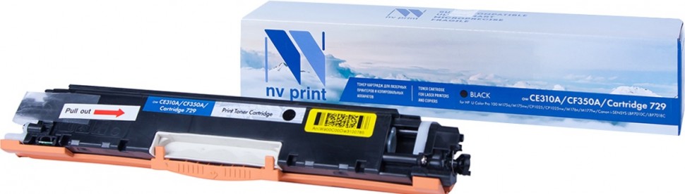 Картридж NVP совместимый NV-CE310A/CF350A/NV-729 Black универсальные для HP/Canon Color LaserJet CP1025/ CP1025nw/ M275/ CP1025/ CP1025nw/ 100 M175a/ 100 M175nw/ M176n/ M177fw/ i-Sensys LBP 7010/ 7010C/ 7018/ 7018C (1300k) [reman]