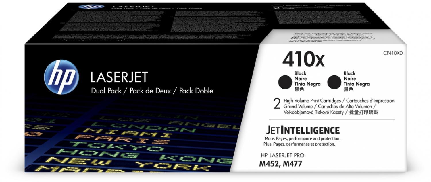 Картридж 410X HP CLJ M452DW/DN/NW/M477FDW/477DN/477FNW 2X6,5K (O) чёрный CF410XD