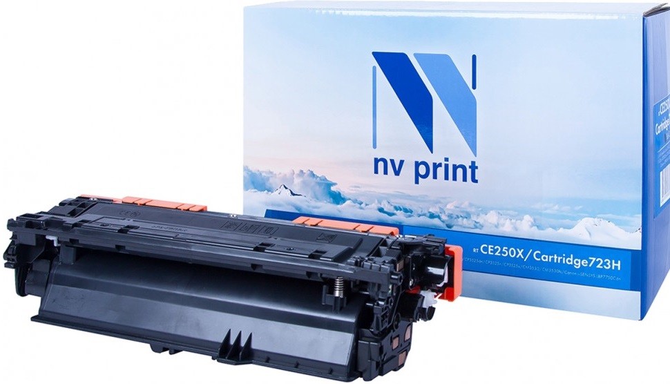 Картридж NVP совместимый NV-CE250X/NV-723H Black универсальные для HP/Canon Color LaserJet CP3525/ CP3525n/ CP3525dn/ CP3525x/ LBP 7750 i-Sensys 7750cd/ 7750Cdn (10500k) [new]