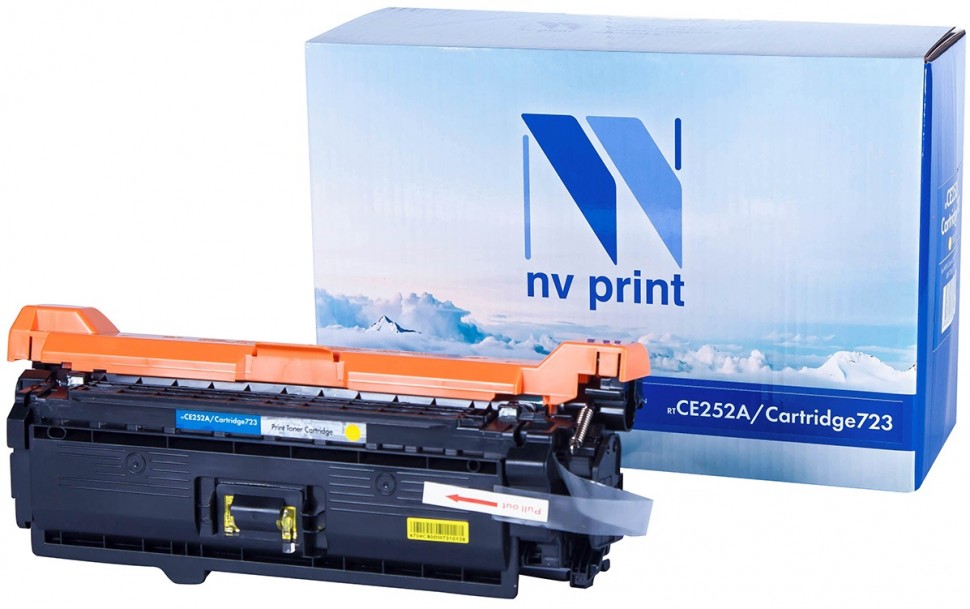 Картридж NVP совместимый NV-CE252A/NV-723 Yellow универсальные для HP/Canon Color LaserJet CP3525/ CP3525n/ CP3525dn/ CP3525x/ LBP 7750 i-Sensys 7750cd/ 7750Cdn (7000k) [new]