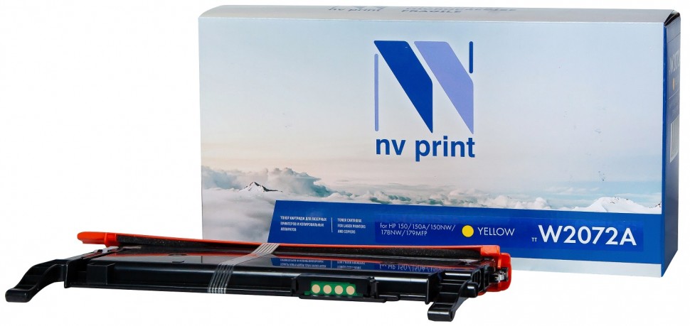 Картридж NVP совместимый NV-W2072A Yellow для HP 150/150A/150NW/178NW/179MFP (700k) [new]