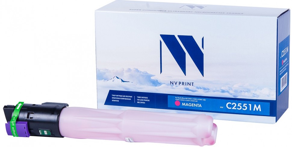Тонер-картридж NVP совместимый NV-MP C2551 Magenta для Ricoh Aficio MP C2031/ C2051/ C2051AD/ C2501/ C2531/ C2551/ C2551AD (9500k) [new]