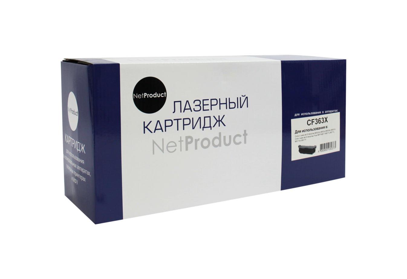 Картридж NetProduct (N-CF363X) для HP CLJ Enterprise M552/M553/MFP M577, M, 9,5K