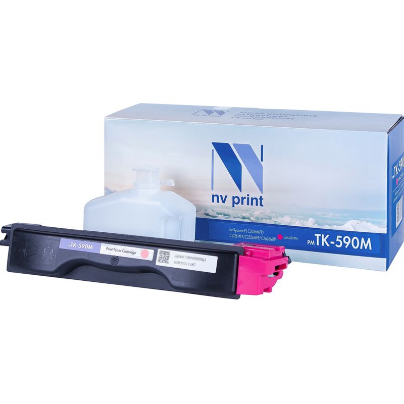 Картридж NVP совместимый NV-TK-590 Magenta для Kyocera FS-C5250DN/ C2026MFP/ C2026MFP+/ C2126MFP/ C2126MFP+/ C2526MFP/ C2626MFP/ Ecosys P6026cdn (5000k) [new]