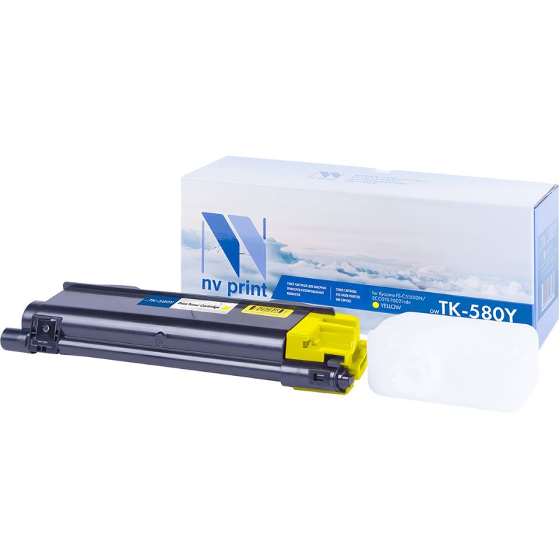 Картридж NVP совместимый NV-TK-580 Yellow для Kyocera Ecosys P6021/ P6021cdn/ FS C5150/ C5150DN (2800k) [new]