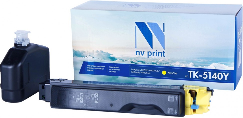 Картридж NVP совместимый NV-TK-5140 Yellow для Kyocera ECOSYS M6030cdn/ M6530cdn/ P6130cdn (5000k) [new]