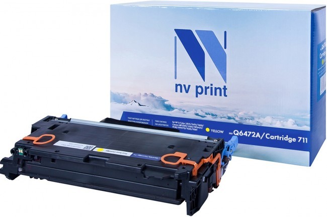 Картридж NVP совместимый NV-Q6472A/NV-711 Yellow универсальные для HP/Canon Color LaserJet 3600/ 3600dn/ 3600n/ LBP 5300 i-Sensys/ 5360/ MF 8450/ 9130/ 9170/ 9220/ 9220Cdn/ 9280/ 9280Cdn (4000k) [reman]