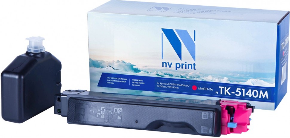 Картридж NVP совместимый NV-TK-5140 Magenta для Kyocera ECOSYS M6030cdn/ M6530cdn/ P6130cdn (5000k) [new]